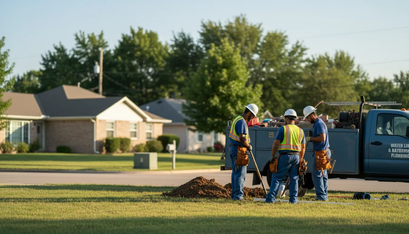 Residential water line and bathroom plumbing service in Turin, GA